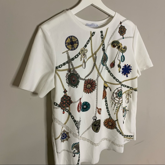 Zara Chain Print Shirt - Picture 2 of 6